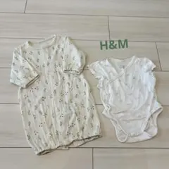 小花柄　ロンパース 肌着　セット