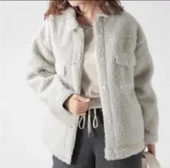 BAYFLOW ベイフロー　ボア　ジャケット ブ　グレー