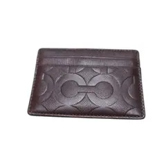 コーチCOACH型押しシグネチャースリムカードケース