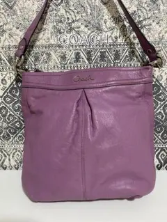 【中古】COACH コーチ F20114 レザー ワンショルダーバッグ パープル