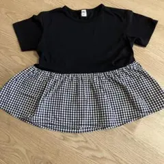 ブランシェス　チェックフリル半袖Tシャツ　150のサムネイル
