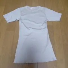 レディース リブ半袖Tシャツ ホワイトのサムネイル