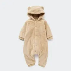 UNIQLO ファーリーフリースオールインワン 60cm ベビー服　カバーオール