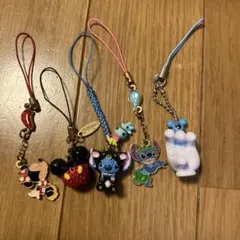 ディズニーキャラクター ストラップセット