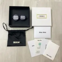 正規品 新品未使用 MIU MIU シルク シュシュ ドット柄 ネイビー - メルカリ