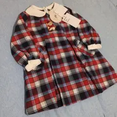 tinybear ストライプ&チェックワンピース　apres les cours