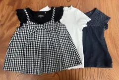 3枚まとめ売り 90 女の子 保育園 トップス 西松屋 春夏 きれいめ