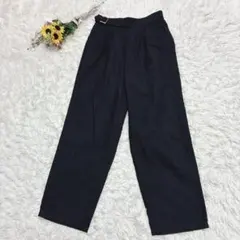 ショコラフィネローブ　ワイドパンツ　ベルト付き　後ろゴム　裏地あり　黒　Ｆ