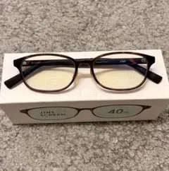 JINS SCREENブルーライトカットメガネ 40%カット ブラウンフレーム