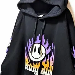 アズカラー PEKING DUK ロゴ スウェットパーカーブラック黒 L古着