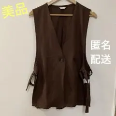 【美品】セットアップ パンツ ベスト ブラウン