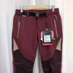 MILLET WINDSTOPPER バーガンディパンツマウンテンパンツ厚手生地