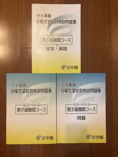 【浜学園】小6算数・国語 日曜志望校別特訓問題集
