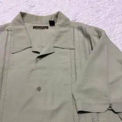 CUBAVERA キューバシャツ XLサイズ ライトグリーン 刺繍 レーヨン混のサムネイル