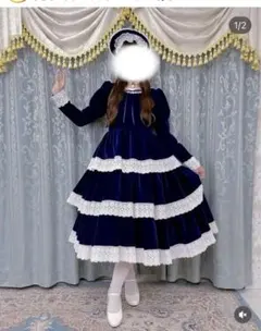 元値7万国産 marhentica 別珍ノエルワンピース＆別珍つけ襟