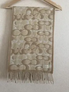 希少 美品 COACH ベージュ マフラー