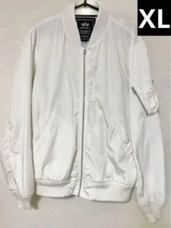 みーふー 美品 アルファインダストリーズ MA-1オフホワイト Lサイズ Alpha Industries（アルファ・インダストリーズ） ma1 ma-1 Alpha