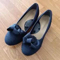 velikokoネイビー リボン付パンプス