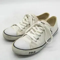 お得⭐️ポロラルフローレン スニーカー 靴 白 レディース 23.5cm ホワイト