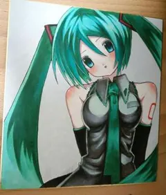 色紙イラスト 初音ミク ファンアートのサムネイル