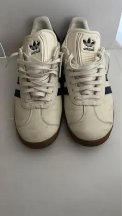 adidas GAZELLE 26.5cm ホワイト　白　数回使用