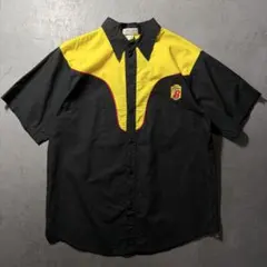 Cruisin USA ボウリングシャツ 刺繍 開襟 黒 黄 ツートン - メルカリ