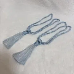 【新品未使用】カーテンタッセル 2本セット 光沢 ブルー系