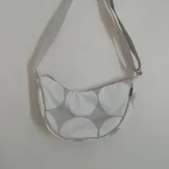 ユニクロ×マリメッコ　ラウンドミニショルダーバッグ　ライトグレー