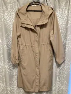 GLACIER フード付きベージュコートL スプリングコート　モッズコート
