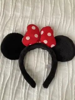 ディズニー ミニー カチューシャ ドット リボン