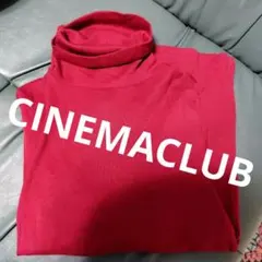 CINEMA CLUB 赤 M 長袖カットソー