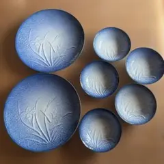 有田焼　萬泉窯　萬永　大皿小皿７枚セット