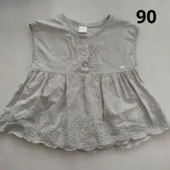 袖なし レース レースフリル チュニック 重ね着 春 夏