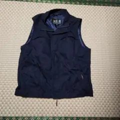 ネイビー ベスト　 チェック裏地