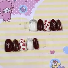ネイルチップ バレンタイン