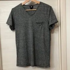 h&m Tシャツ S ダークグレー ポケット付 エイチアンドエム 半袖 インナー