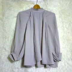 アルシーヴ【F】レディース 長袖 シフォン ブラウス グレーベージュ