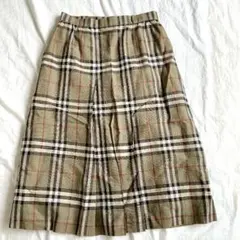 希少✨BURBERRY ヴィンテージ ノバチェックロング プリーツスカート XL