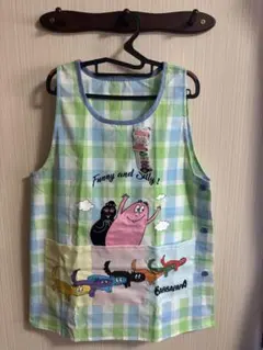 バーバパパ チェック柄エプロン M~Lサイズ