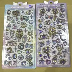 正規品　ボンボンドロップシール　マジカル　オーロラ、紫　2セット