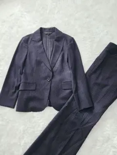 INDIVI セットアップ　スーツ　テーラードジャケット　 パンツ　ストライプ