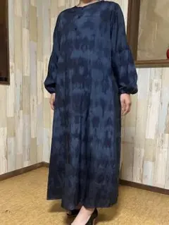 本場大島紬 ピンタック ロングワンピース くぼた謹製 - メルカリ