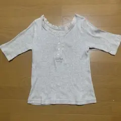(最終価格)SM2✽襟元レース縁どりカットソー ベージュ
