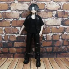 シチリアの追憶　服　ジャケットセット　レザー黒