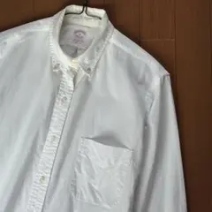 USA製 ブルックスブラザーズ 白シャツ ボタンダウン 長袖シャツ 古着 メンズ