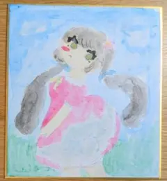 手描きイラスト 色紙