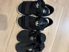 adidas キッズ 360サンダル ブラック 18.5cm マリンシューズのサムネイル