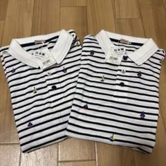 【新品未使用】ミキハウスポロシャツ ユニセックス ペア お揃い2枚セットMサイズ