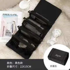 コスメ収納 ポーチ 多機能 仕切り付き 大容量