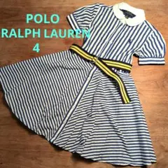 POLO RALPH LAUREN ポロ ラルフローレン半袖ストライプワンピース